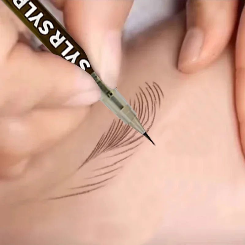 0.008mm Ultra Fine Eyebrow Pen Long Last Smudge Proof Waterproof Sweat - Proof High Pigmented Easy Applying Liquid Eye Brow Pencil - Avero