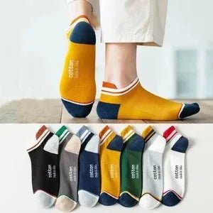 10pairs Men's Fashion Cotton Breathable Comfortable Ankle Socks, Men's Summer Socks - Avero