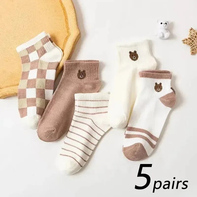10pairs Men's Fashion Cotton Breathable Comfortable Ankle Socks, Men's Summer Socks - Avero