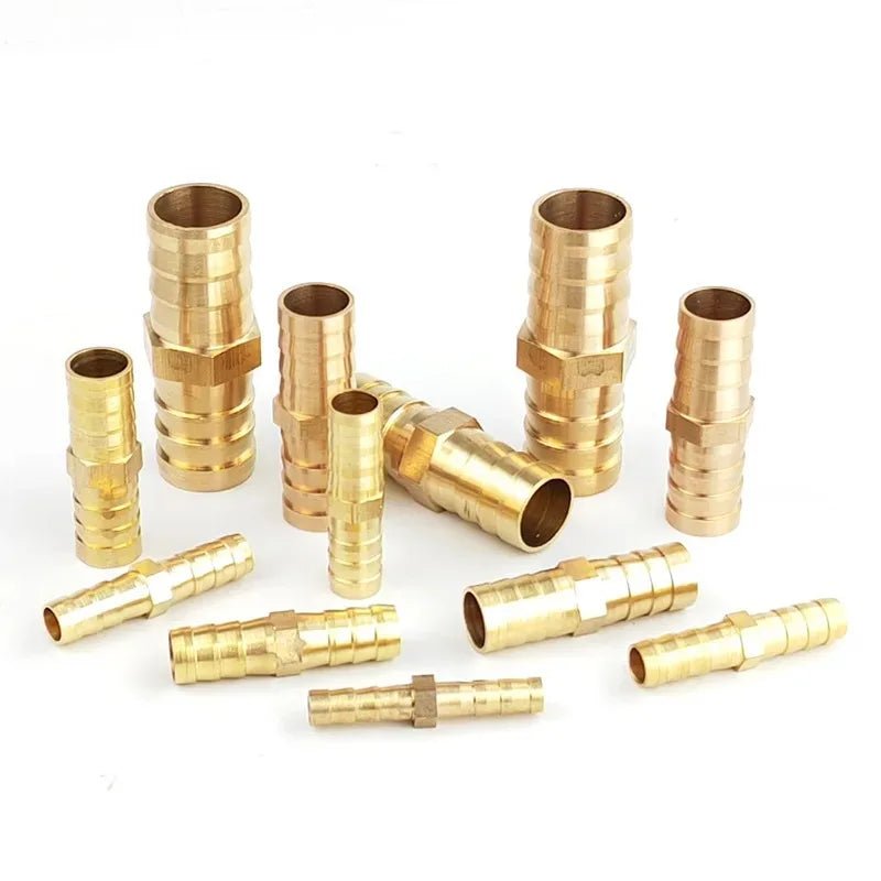 10pcs Brass Double Pagoda Joint For 6/8/10/12mm Hose Copper Pagoda Water Tube Fittings Quick Connector Garden Irrigation Adapter - Avero