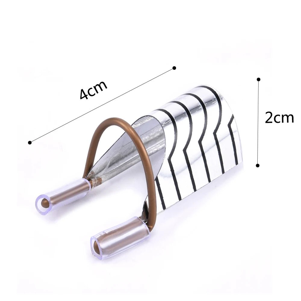 10Pcs Reusable Aluminum Nail Extension Pallets Tips Forms Nail Art Extension Sticker Builder Form Guide Stencil Manicure Tools - Avero