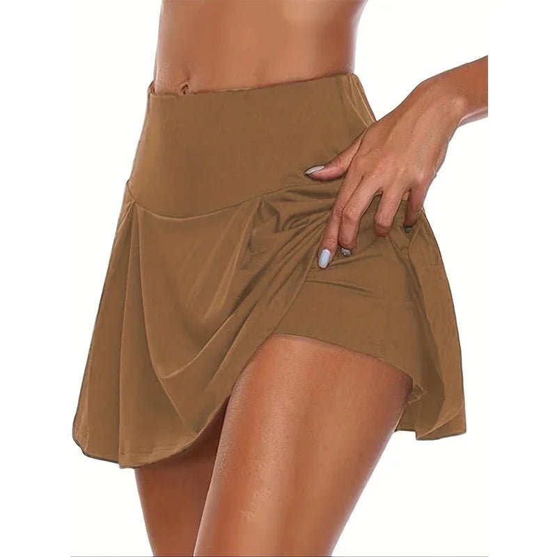 12 Colour Versatile Y2K High - Waist Skort - Breathable Stretch Fabric for All - Season Sports Fashion Non - Sheer Comfort Fit - Avero