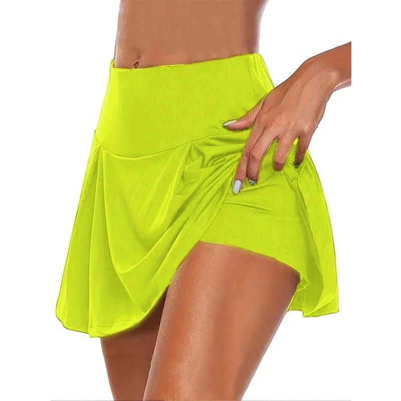 12 Colour Versatile Y2K High - Waist Skort - Breathable Stretch Fabric for All - Season Sports Fashion Non - Sheer Comfort Fit - Avero