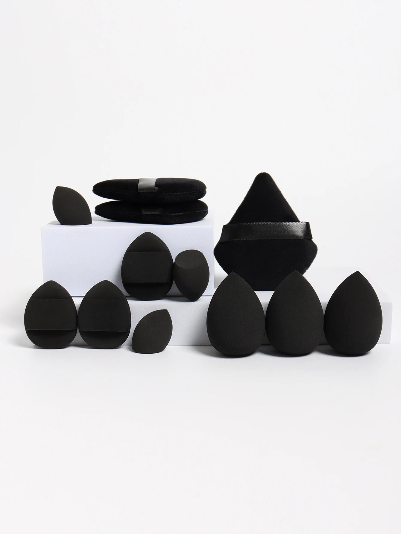 12 - Piece All - Purpose Makeup Sponge Set, Made of 3 Loose Powder Puffs, 3 Mini Air Cushion Puffs, 3 Beauty Eggs and 3 Mini Beauty - Avero