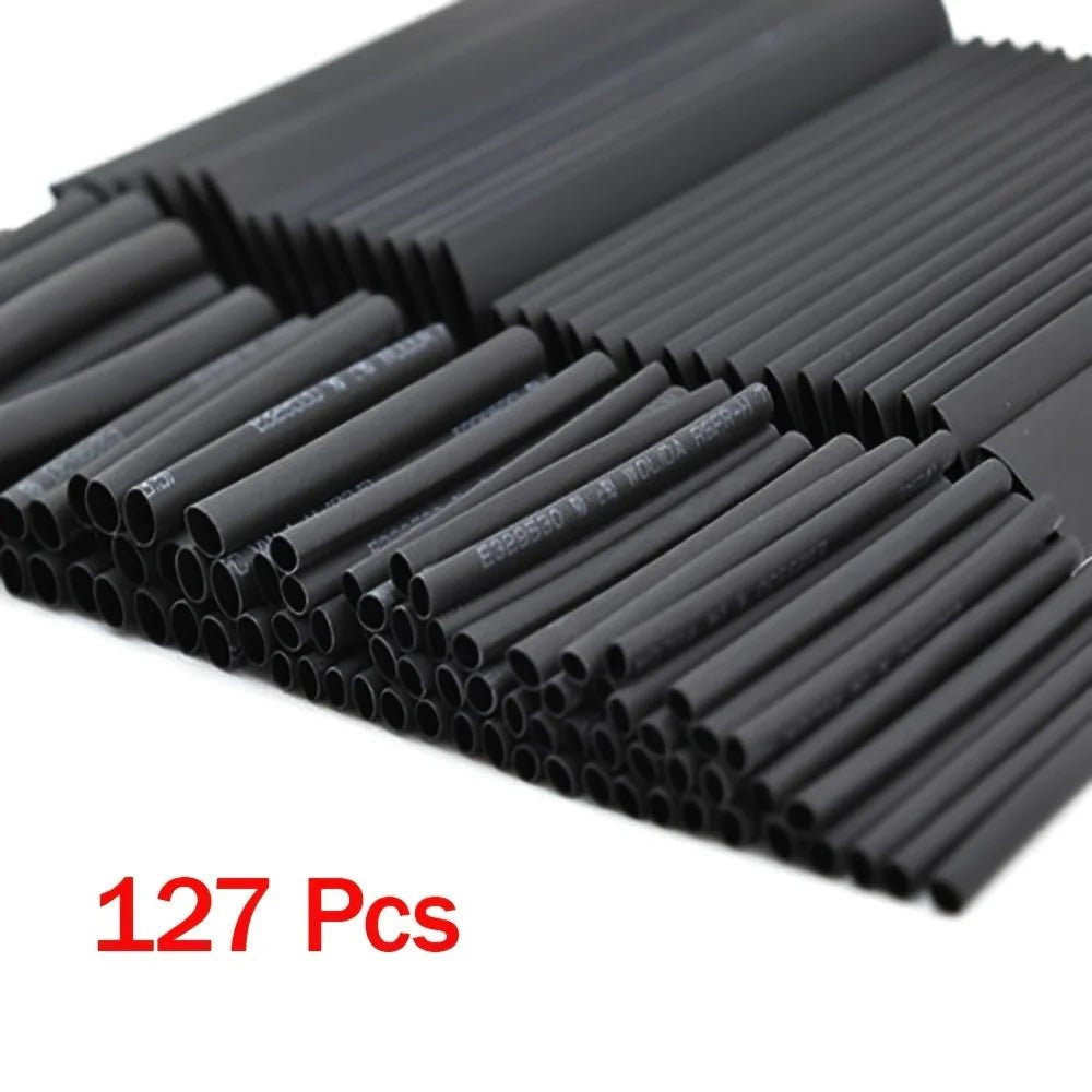 127Pcs Heat Shrink Tube Sleeving Tubing Assortment Kit Electrical Connection Electrical Wire Wrap Cable Waterproof Shrinkage 2:1 - Avero