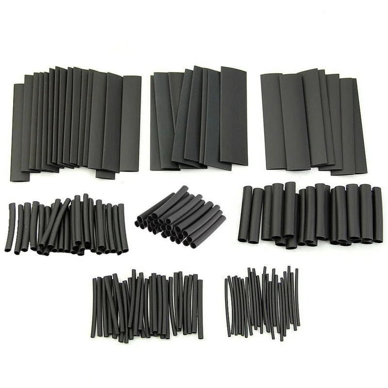 127Pcs Heat Shrink Tube Sleeving Tubing Assortment Kit Electrical Connection Electrical Wire Wrap Cable Waterproof Shrinkage 2:1 - Avero