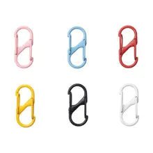12Pcs Zipper Clip S Carabiner Clips Small Alloy Snap Hook Anti Theft Mini Dual Wire Gate Interlocking Keychain Clip Attachment - Avero