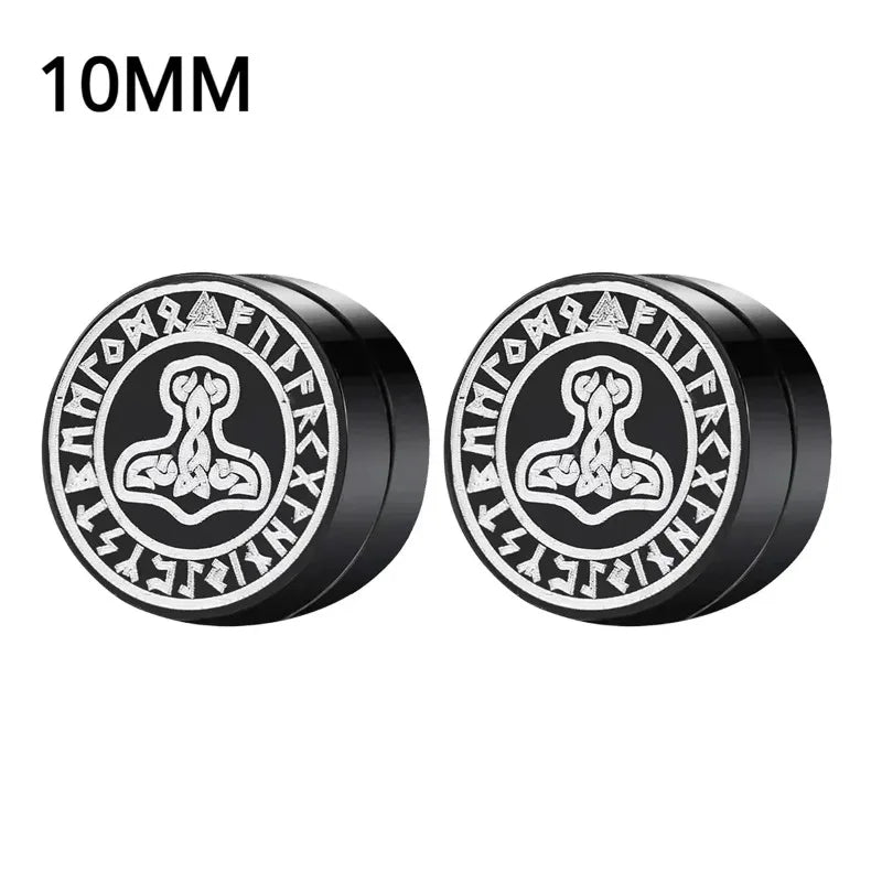 1Pairs Crystal Strong Magnetic Ear Stud Clip Earrings for Men Women, Punk Round Zircon Magnet Earrings Non Piercing Ear Jewelry - Avero