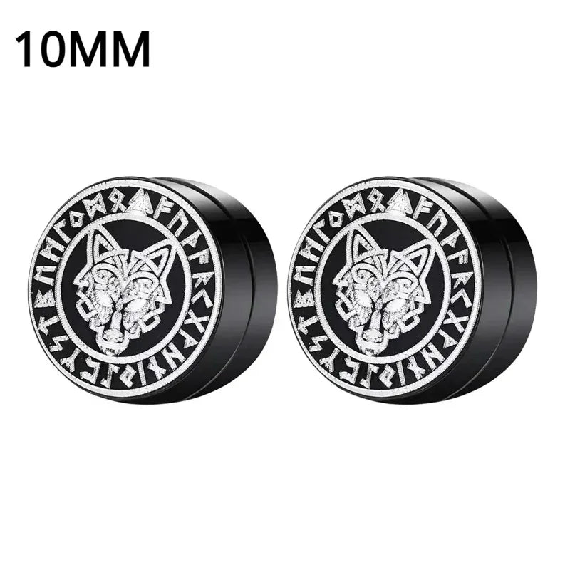 1Pairs Crystal Strong Magnetic Ear Stud Clip Earrings for Men Women, Punk Round Zircon Magnet Earrings Non Piercing Ear Jewelry - Avero
