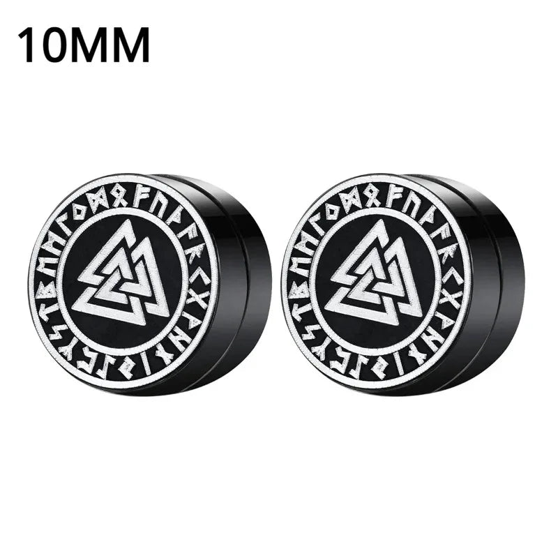 1Pairs Crystal Strong Magnetic Ear Stud Clip Earrings for Men Women, Punk Round Zircon Magnet Earrings Non Piercing Ear Jewelry - Avero