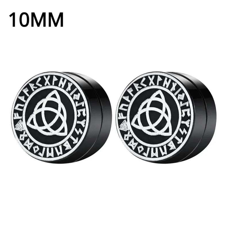 1Pairs Crystal Strong Magnetic Ear Stud Clip Earrings for Men Women, Punk Round Zircon Magnet Earrings Non Piercing Ear Jewelry - Avero