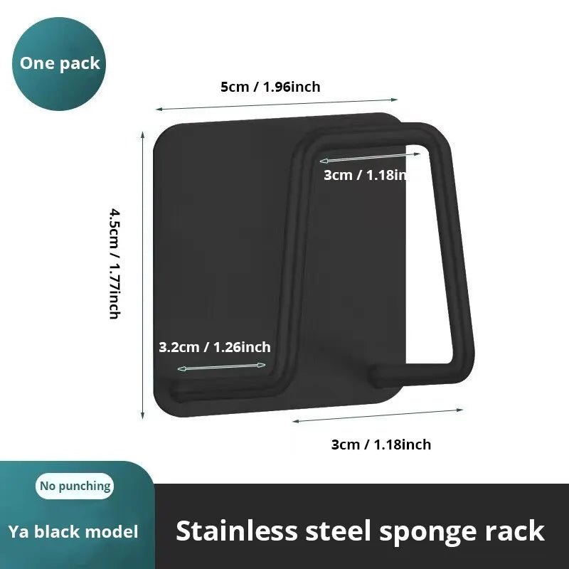 1pc Stainless Steel Sink Sponge Rack For Sponge Steel Wire Ball Draining Paste The Inner Wall Of The Sink Kitchen Supplies - Avero