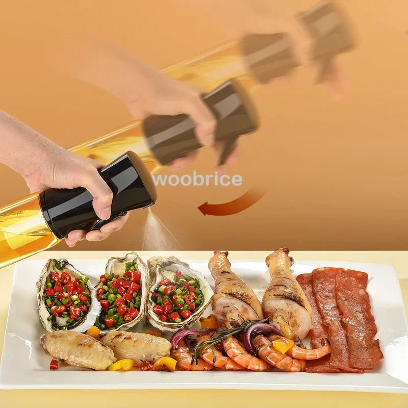 200/300/500ml Oil Spray for Kitchen Oil Nebulizer Dispenser Spray Oil Sprayer Airfryer BBQ Camping Olive Oil Diffuser Brush - Avero