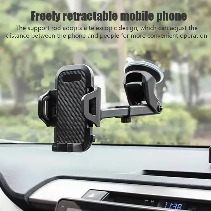 2025 NEW Universal Sucker Car Phone Holder 360° Windshield Car Dashboard Mobile Cell Support Bracket for Smartphones - Avero