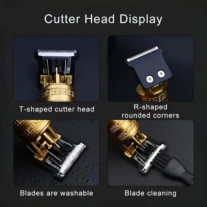 2025 T9 HairClipper Beard Shaving Body Hair Trimmer Clippers Electric Machine Men Haircut Machine 0mm Barber ShaverDragon Carved - Avero