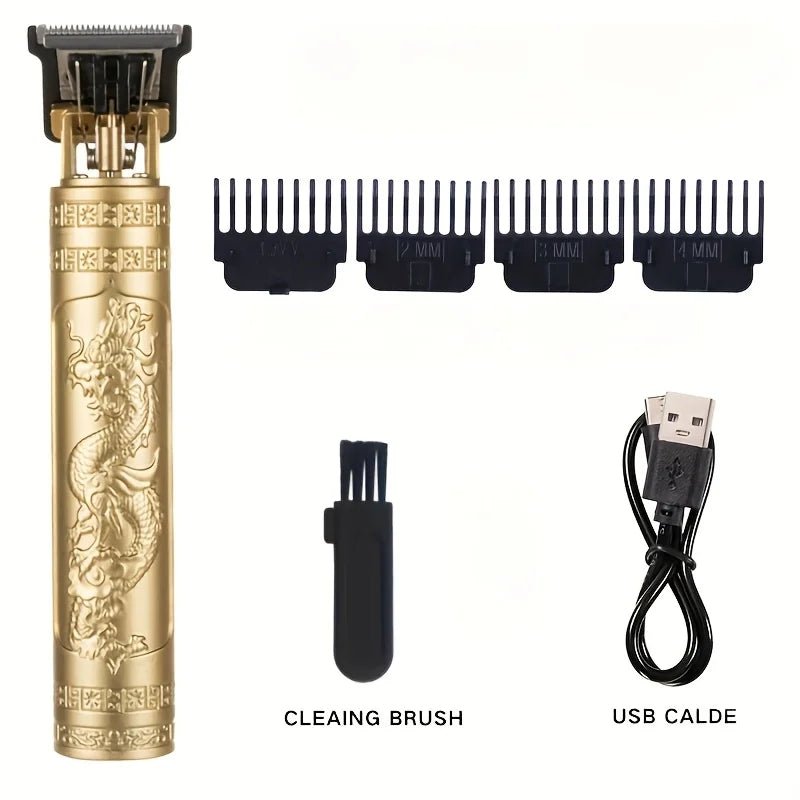 2025 T9 HairClipper Beard Shaving Body Hair Trimmer Clippers Electric Machine Men Haircut Machine 0mm Barber ShaverDragon Carved - Avero