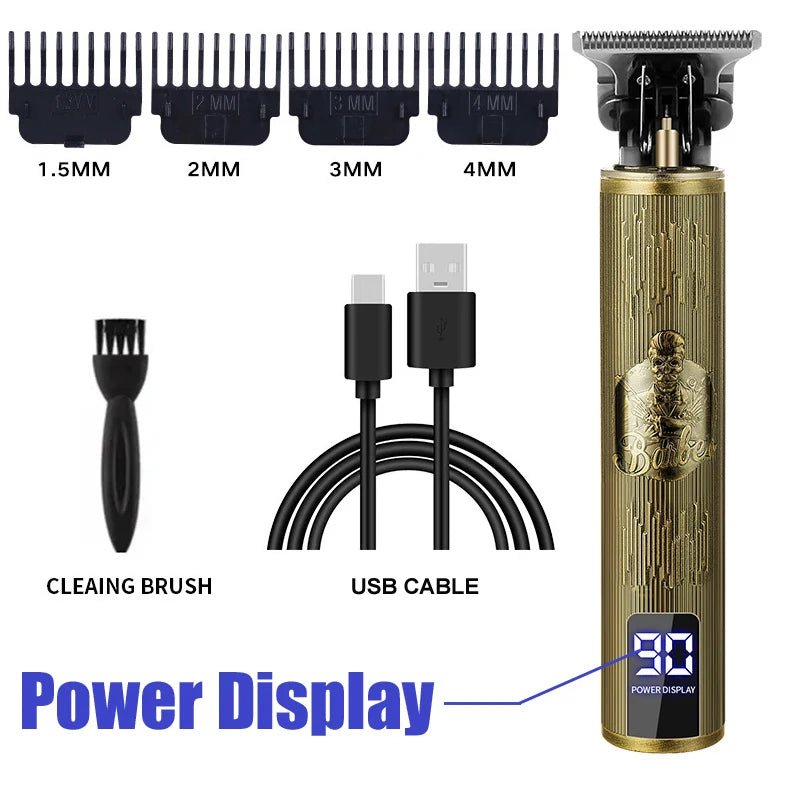 2025 T9 HairClipper Beard Shaving Body Hair Trimmer Clippers Electric Machine Men Haircut Machine 0mm Barber ShaverDragon Carved - Avero