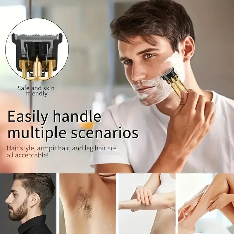2025 T9 HairClipper Beard Shaving Body Hair Trimmer Clippers Electric Machine Men Haircut Machine 0mm Barber ShaverDragon Carved - Avero