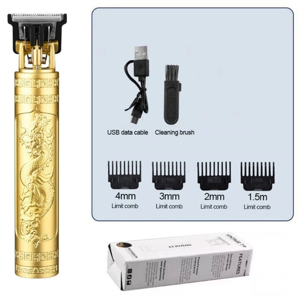 2025 T9 HairClipper Beard Shaving Body Hair Trimmer Clippers Electric Machine Men Haircut Machine 0mm Barber ShaverDragon Carved - Avero