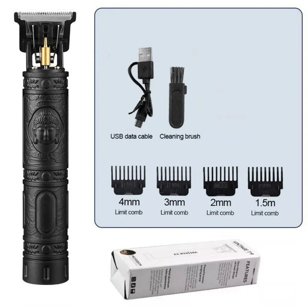 2025 T9 HairClipper Beard Shaving Body Hair Trimmer Clippers Electric Machine Men Haircut Machine 0mm Barber ShaverDragon Carved - Avero
