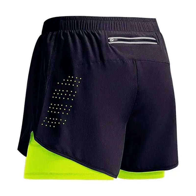 2025New Men's Fitness Training Shorts Summer 2 In 1 Quick Dry Gym Beach Running Double - deck Shorts Outdoor Sportswear Men shorts - Avero