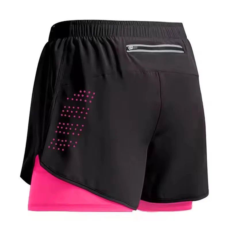 2025New Men's Fitness Training Shorts Summer 2 In 1 Quick Dry Gym Beach Running Double - deck Shorts Outdoor Sportswear Men shorts - Avero