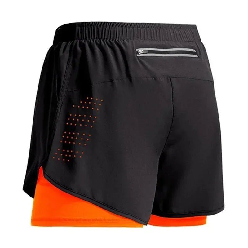 2025New Men's Fitness Training Shorts Summer 2 In 1 Quick Dry Gym Beach Running Double - deck Shorts Outdoor Sportswear Men shorts - Avero