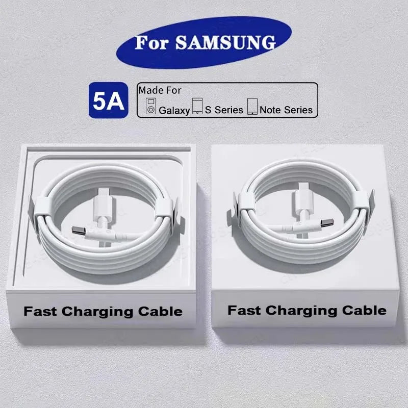 2PCS PD 45W USB C Cable For Samsung Galaxy S20 S21 S22 S23 Ultra Note 10 5G 20 A53 A54 Super Fast Charging USB Type C Data Cable - Avero
