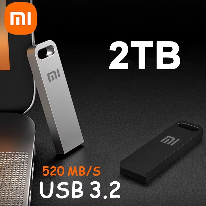 2TB Metal Flash Drive USB 3.2 Super High Speed Transfer Mini U Disk Pen Drive Type C Memory Stick Waterproof U Disk Drive - Avero