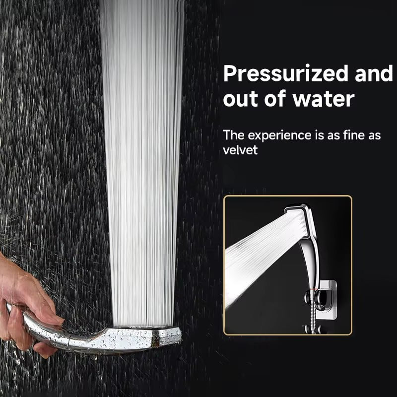 300 Holes Pressurized Square Showerhead - Water - Saving Handheld Rainfall Spray for Ultimate Bathroom Luxury - Avero