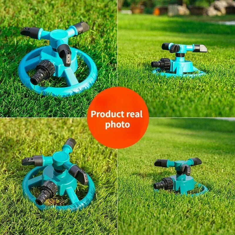 360° Auto - Rotating Sprinkler Nozzle - Adjustable Spray Patterns for Lawn/Garden/Agricultural Irrigation, Water - Saving Tool - Avero