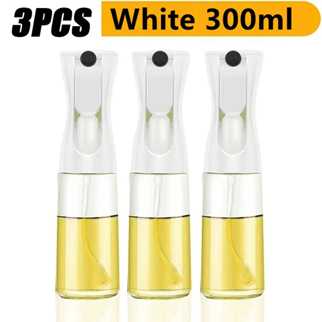 3PCS 200/300ml Oil Sprayer Bottle 1PC Kitchen Cooking Oil Dispenser Fitness Fat Loss Camping BBQ Vinegar Sauce Sprayer Bottle - Avero