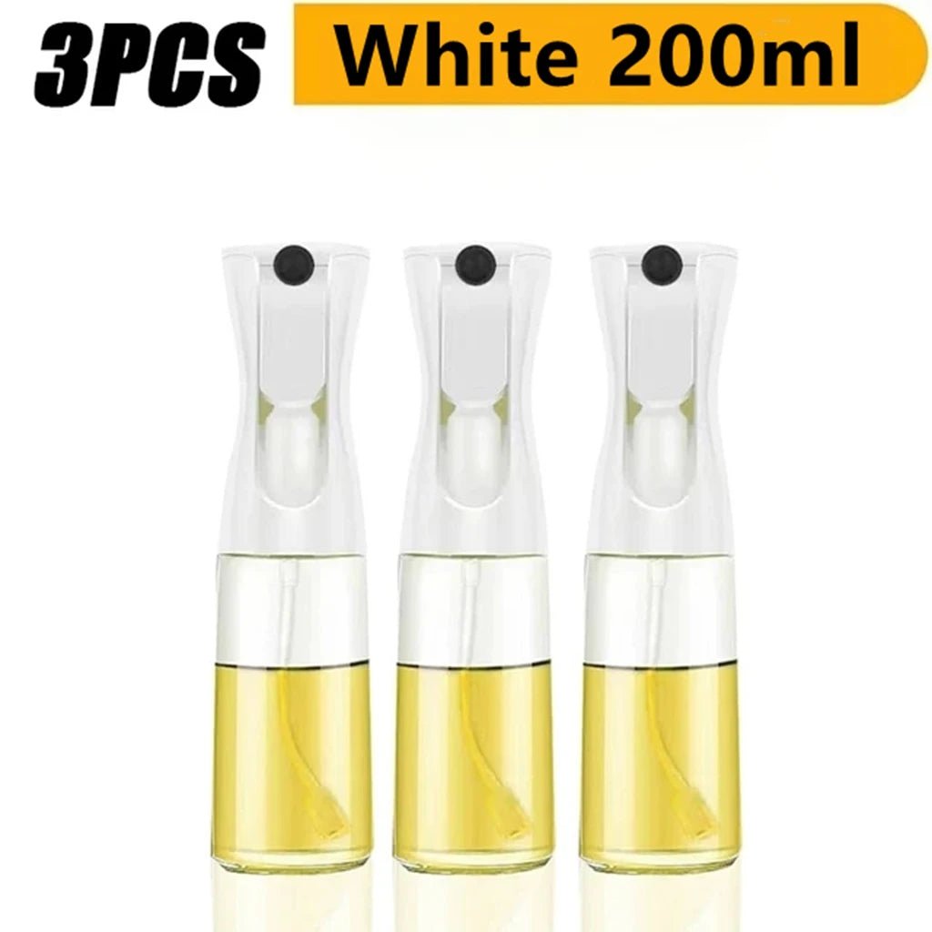 3PCS 200/300ml Oil Sprayer Bottle 1PC Kitchen Cooking Oil Dispenser Fitness Fat Loss Camping BBQ Vinegar Sauce Sprayer Bottle - Avero