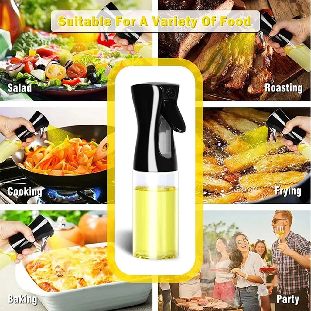 3PCS 200/300ml Oil Sprayer Bottle 1PC Kitchen Cooking Oil Dispenser Fitness Fat Loss Camping BBQ Vinegar Sauce Sprayer Bottle - Avero