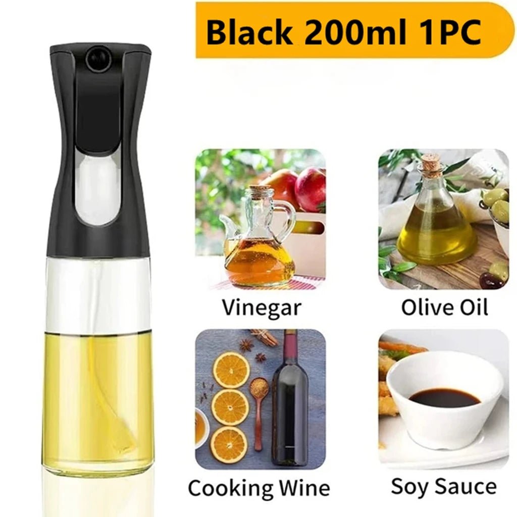 3PCS 200/300ml Oil Sprayer Bottle 1PC Kitchen Cooking Oil Dispenser Fitness Fat Loss Camping BBQ Vinegar Sauce Sprayer Bottle - Avero