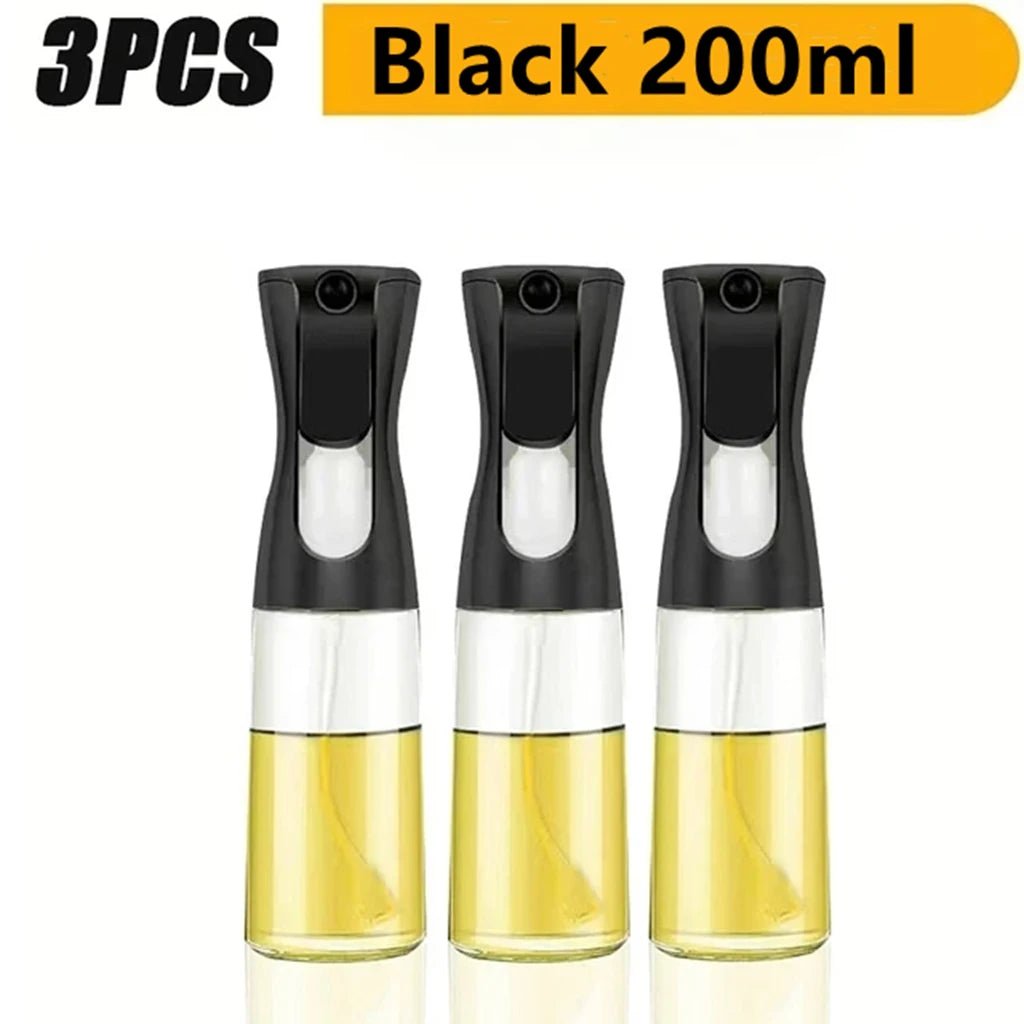 3PCS 200/300ml Oil Sprayer Bottle 1PC Kitchen Cooking Oil Dispenser Fitness Fat Loss Camping BBQ Vinegar Sauce Sprayer Bottle - Avero