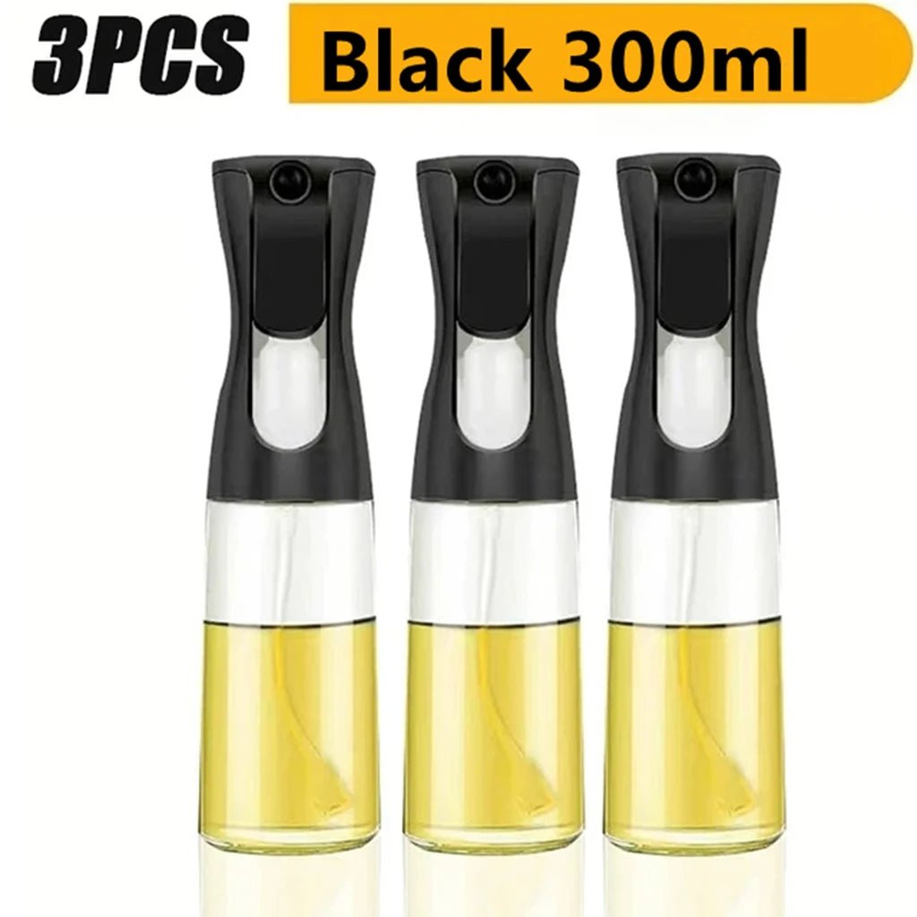3PCS 200/300ml Oil Sprayer Bottle 1PC Kitchen Cooking Oil Dispenser Fitness Fat Loss Camping BBQ Vinegar Sauce Sprayer Bottle - Avero