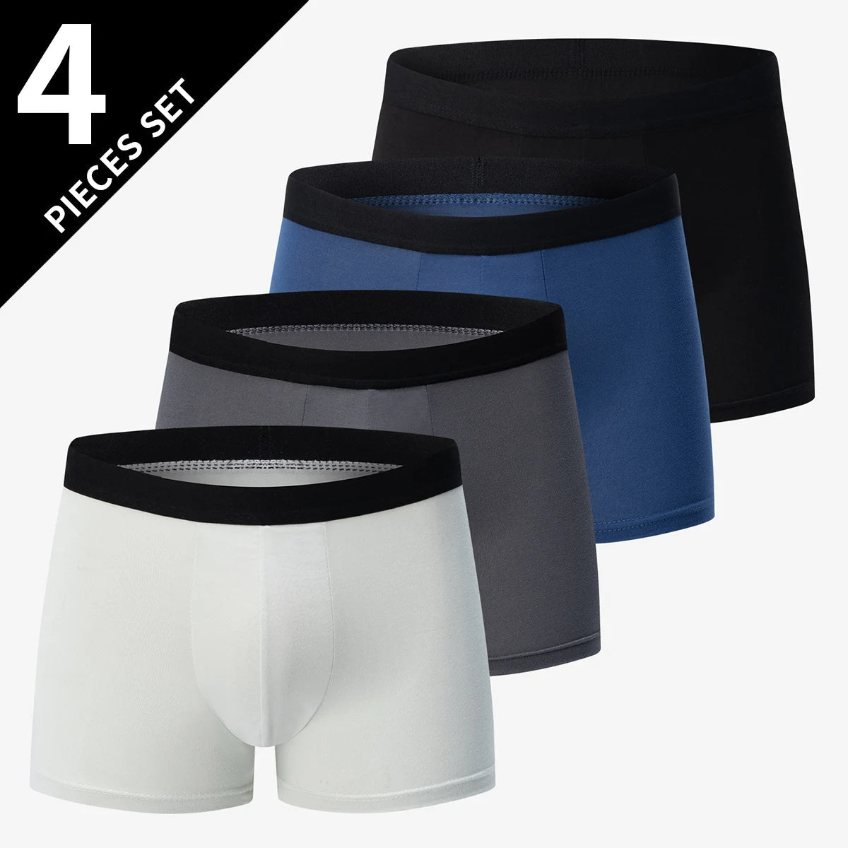 4 Pack men's fashion printed underwear for leisure and comfort, plus size underwear for teenagers, swimming trunks max 5XL.6XL - Avero