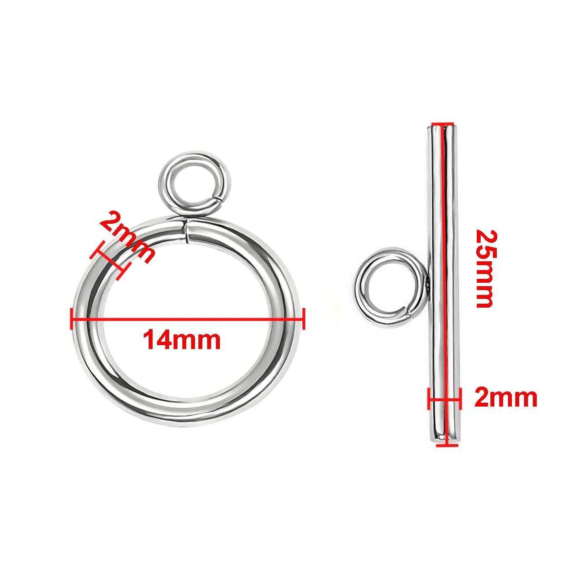 4 Sets Stainless Steel OT Clasp Toggle Clasps 18k Gold for Necklaces Connectors Bracelets Hooks DIY Jewelry Making Accessories - Avero