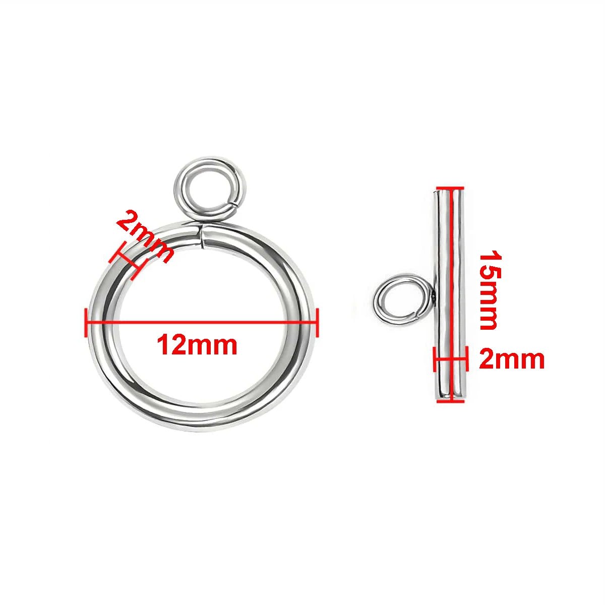 4 Sets Stainless Steel OT Clasp Toggle Clasps 18k Gold for Necklaces Connectors Bracelets Hooks DIY Jewelry Making Accessories - Avero
