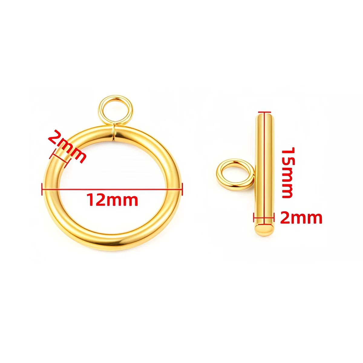 4 Sets Stainless Steel OT Clasp Toggle Clasps 18k Gold for Necklaces Connectors Bracelets Hooks DIY Jewelry Making Accessories - Avero