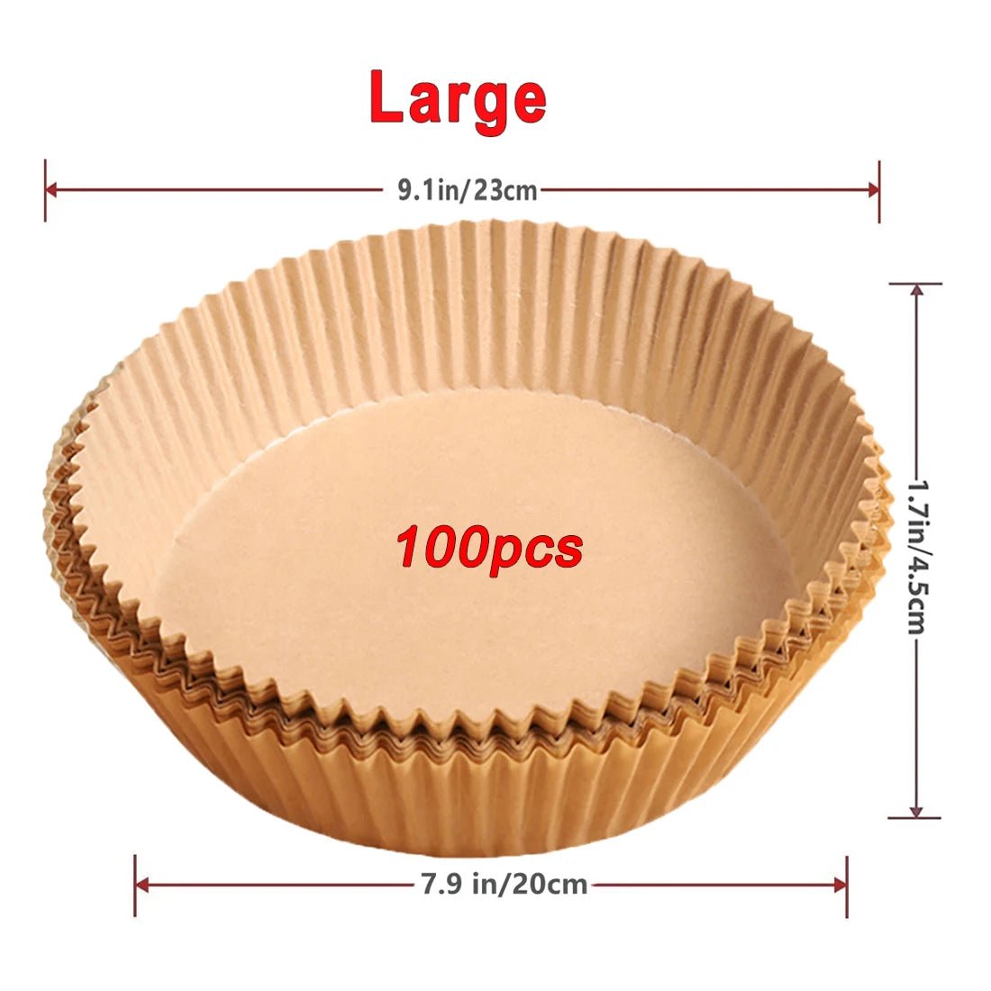 50/100Pcs Air Fryer Disposable Paper Non - Stick Airfryer Baking Papers Round Air - Fryer Paper Liners Paper Kitchen Accessories - Avero