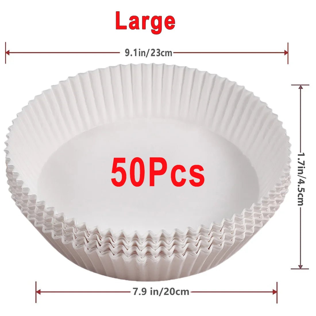 50/100Pcs Air Fryer Disposable Paper Non - Stick Airfryer Baking Papers Round Air - Fryer Paper Liners Paper Kitchen Accessories - Avero