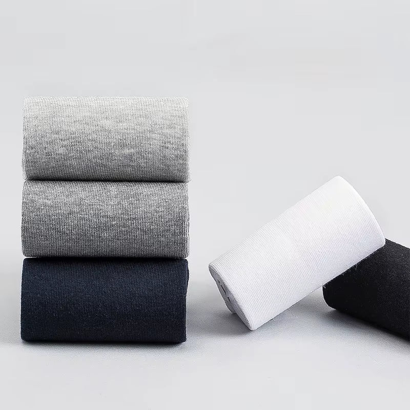 5/10 Pairs Men'S Cotton Blend Socks Black Business Men Socks Soft Breathable Summer Winter for Male Socks plus Size (6.5 - 14) - Avero