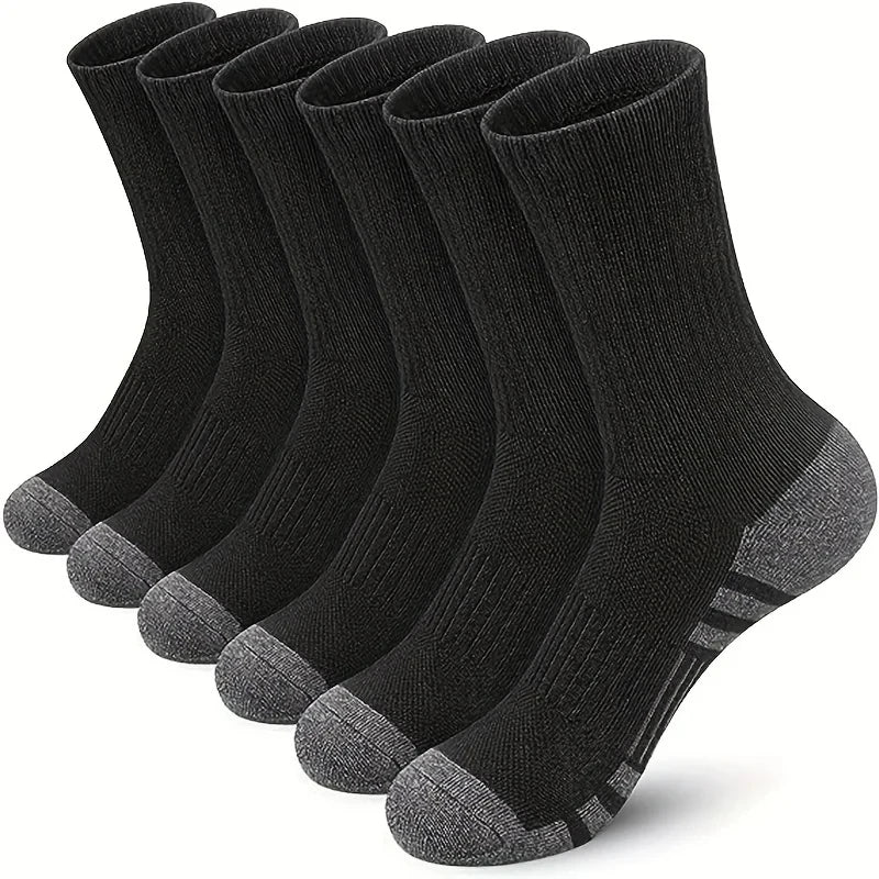 5Pairs/Lot Men's Socks Mid - tube Socks Absorb Sweat Running Professional Sports Socks Breathable Outdoor Basketball Riding Socks - Avero