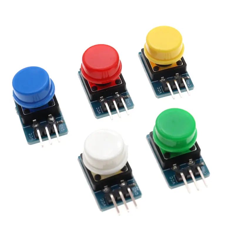 5pcs 12X12MM Big key module Big button module Light touch switch module with hat High level output for arduino or raspberry pi 3 - Avero
