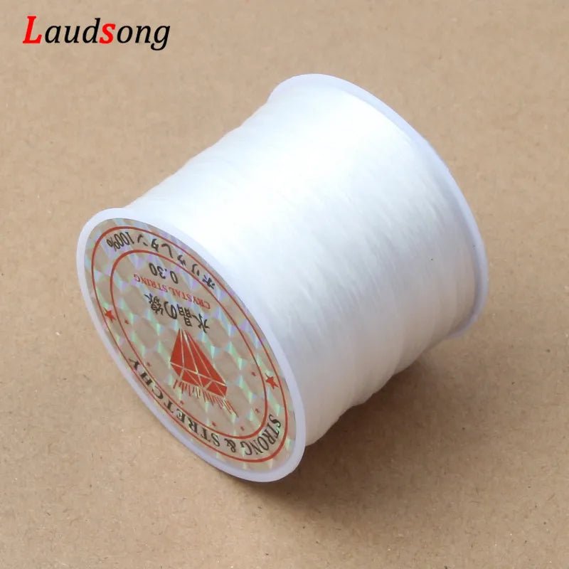 60M 0.5 - 1.2mm Strong Elastic Crystal Beading Cord Bracelet Necklace Stretch Thread String For Jewelry Making Diy Flexible Line - Avero
