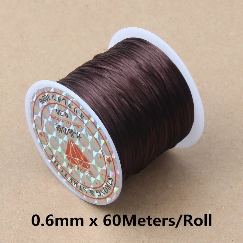 60M 0.5 - 1.2mm Strong Elastic Crystal Beading Cord Bracelet Necklace Stretch Thread String For Jewelry Making Diy Flexible Line - Avero