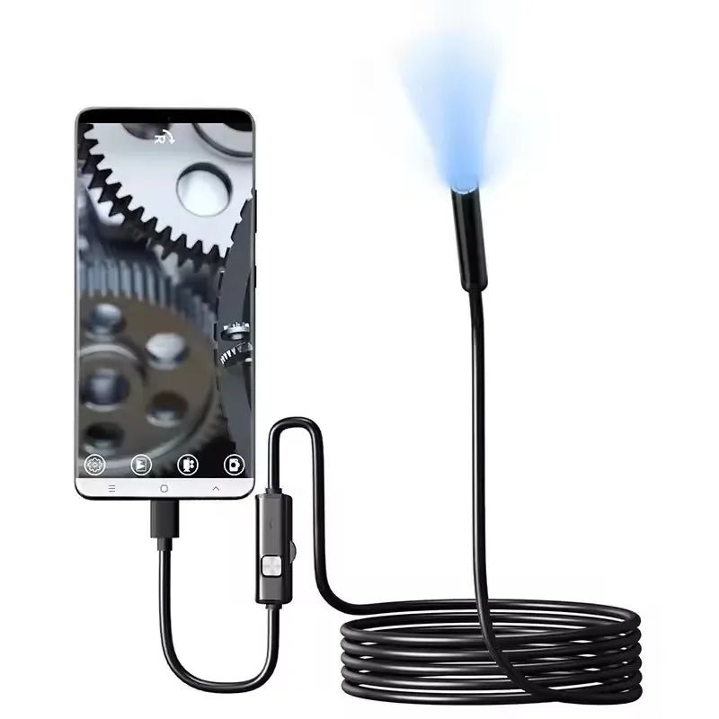 7.0MM TYPE - C Endoscope Camera IP67 Waterproof 6 Leds Adjustable USB Android Flexible Inspection Borescope Cameras for Phone PC - Avero