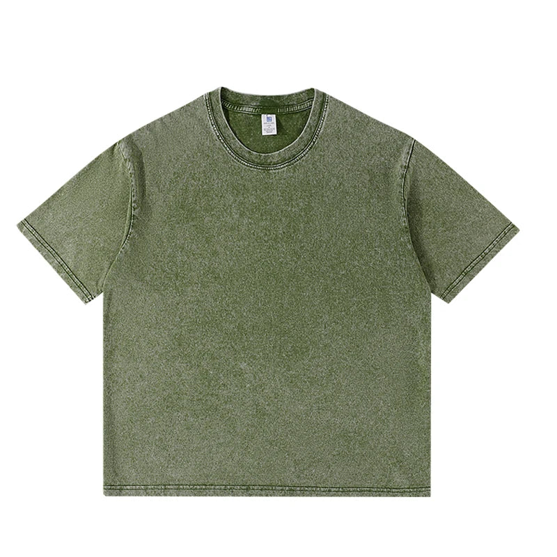 2025 Washed Vintage T-Shirts Street Hip Hop Retro Punk T Shirt women Harajuku Casual Cotton Short Sleeve Acid Wash TShirts top